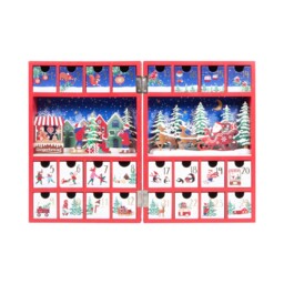 Traditonal LED Book Advent Calendar Red - Wilko - thumbnail 3