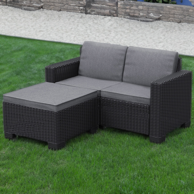 Keter California 3 Seater Graphite Outdoor Lounge Set - Grey - Wilko - image 1