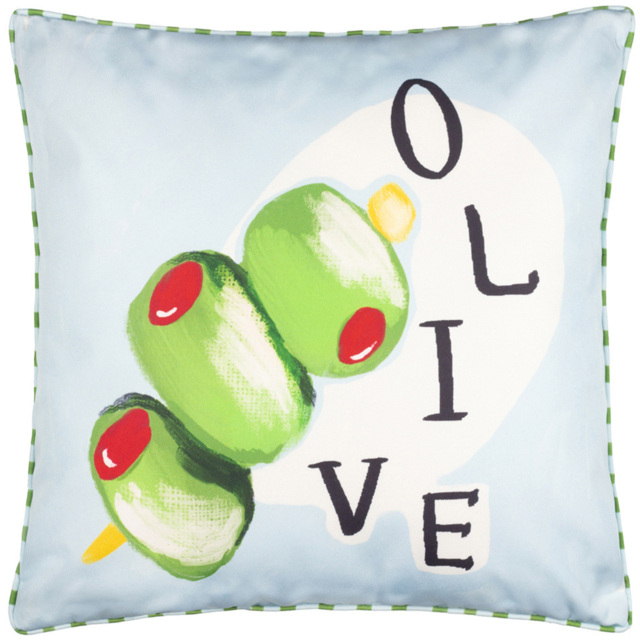 Furn Mediterranean Green Olive Reversible Cushion 45 x 45cm - Wilko - image 1