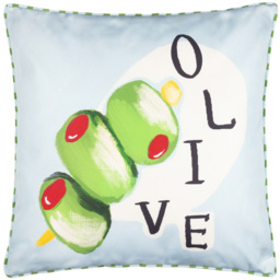 Furn Mediterranean Green Olive Reversible Cushion 45 x 45cm - Wilko - thumbnail 1
