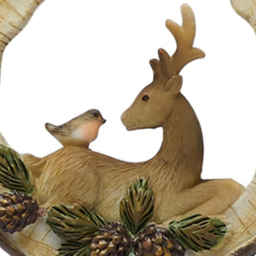 The Seasonal Gift Co. Sitting Reindeer Wood Effect Hanging Decoration - Size: 16 x 7.5 x 1.5cm - Brown - Wilko - thumbnail 4
