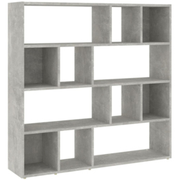 vidaXL 12 Shelf Concrete Grey Bookcase - Wilko - thumbnail 3