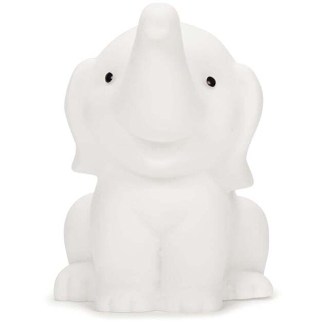 ValueLights Children's Nursery Elephant LED Nightlight with Remote Control - Size: 14 x 19 x 10cm - White - Wilko - image 1