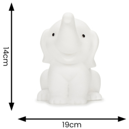 ValueLights Children's Nursery Elephant LED Nightlight with Remote Control - Size: 14 x 19 x 10cm - White - Wilko - thumbnail 7