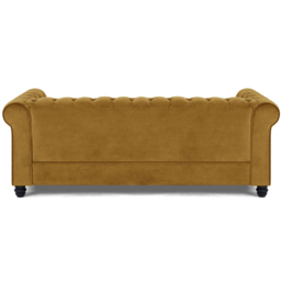 Home Detail Chesterfield 3 Seater Studded Gold Velvet Sofa - Wilko - thumbnail 4