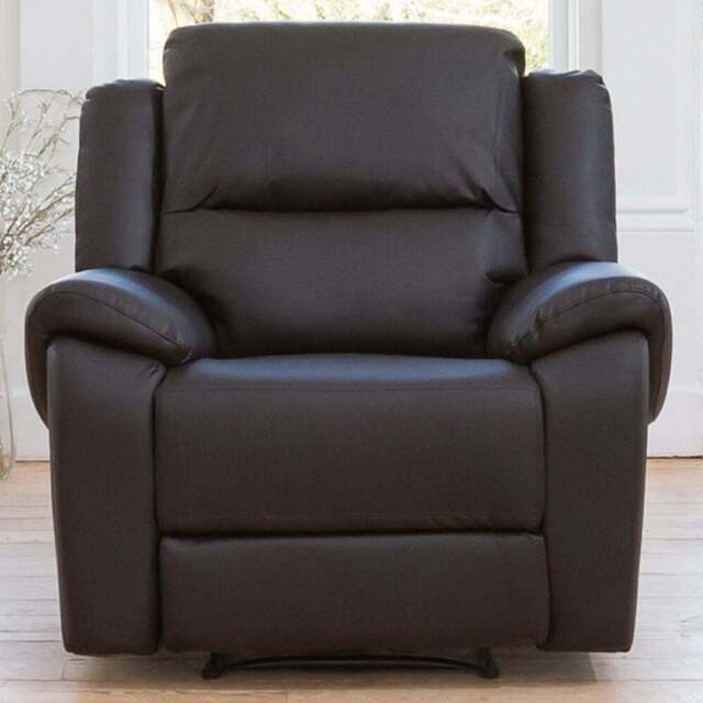 Brookhaven Brown Bonded Leather Electric Recliner Chair - Size: Single - Artemis Home - Wilko - image 1