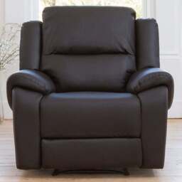 Brookhaven Brown Bonded Leather Electric Recliner Chair - Size: Single - Artemis Home - Wilko - thumbnail 1