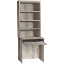 R White Cabinets 4 Shelf Small Laptop Desk with Keyboard Tray and Hutch Grey - Size: 182.8 x 60 x 54cm - Wilko - thumbnail 3