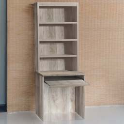 R White Cabinets 4 Shelf Small Laptop Desk with Keyboard Tray and Hutch Grey - Size: 182.8 x 60 x 54cm - Wilko - thumbnail 1