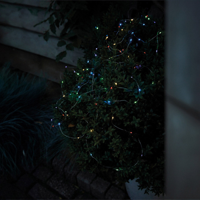 Luxform Sevilla RGB Garden Solar Micro 100 LED String Light - Size: 7.5 x 12 x 0.56cm - Multi - Wilko - image 1