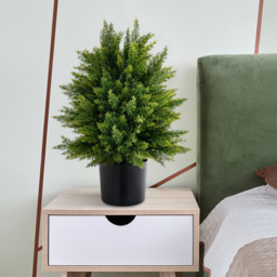 Costway Cedar Topiary Ball Artificial Plant In Pot 2ft 2 Pack - Size: 53 x 40 x 27cm - Multi - Wilko - thumbnail 4