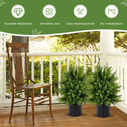 Costway Cedar Topiary Ball Artificial Plant In Pot 2ft 2 Pack - Size: 53 x 40 x 27cm - Multi - Wilko - thumbnail 7