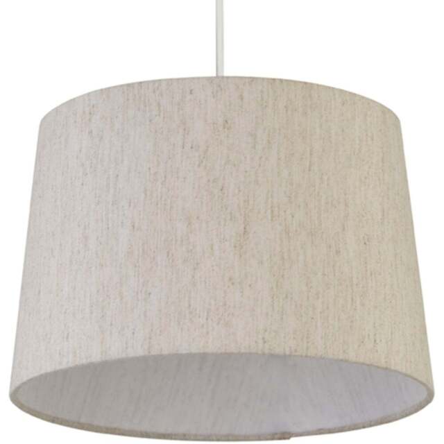 Lighting Collection Underwood Taupe Linen Tapered Drum Ceiling Lamp Shade 30cm - Size: 9 x 30 x 30cm - Wilko - image 1
