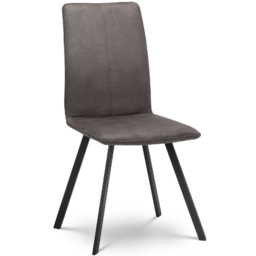Julian Bowen Monroe Set of 2 Charcoal Grey and Black Dining Chair - Wilko - thumbnail 4