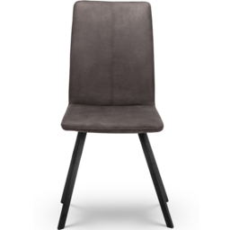 Julian Bowen Monroe Set of 2 Charcoal Grey and Black Dining Chair - Wilko - thumbnail 5