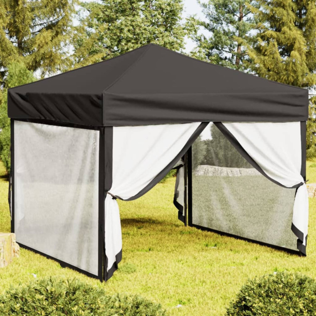 vidaXL 3 x 3m Anthracite Party Tent with Sidewalls - Grey - Wilko - image 1