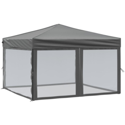 vidaXL 3 x 3m Anthracite Party Tent with Sidewalls - Grey - Wilko - thumbnail 3