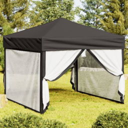 vidaXL 3 x 3m Anthracite Party Tent with Sidewalls - Grey - Wilko - thumbnail 1