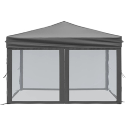 vidaXL 3 x 3m Anthracite Party Tent with Sidewalls - Grey - Wilko - thumbnail 5