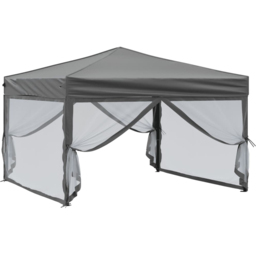 vidaXL 3 x 3m Anthracite Party Tent with Sidewalls - Grey - Wilko - thumbnail 4
