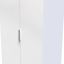 Crowndale Plymouth 2 Door 2 Drawer White Tall Wardrobe Ready Assembled - Size: 2 Door, 2 Drawer - Wilko - thumbnail 7