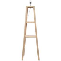 ValueLights Wakefield 2 Shelf Quad Base Wooden Floor Lamp with LED Black Fabric Shade - Cream - Wilko - thumbnail 4