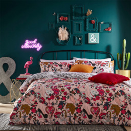 furn. Inked King Size Blush Duvet Set - Pink - Wilko - thumbnail 5