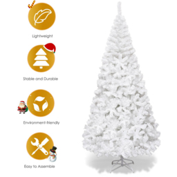 Costway White Artificial Christmas Tree 8ft - Wilko - thumbnail 6