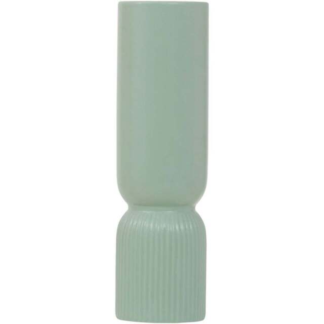 Premier Housewares Fia Sage Green Vase - Size: 10 x 10 x 35cm - Wilko - image 1