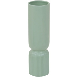 Premier Housewares Fia Sage Green Vase - Size: 10 x 10 x 35cm - Wilko - thumbnail 3