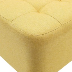 Living and Home Yellow Linen Wooden Footstool - Wilko - thumbnail 6