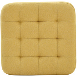 Living and Home Yellow Linen Wooden Footstool - Wilko - thumbnail 4