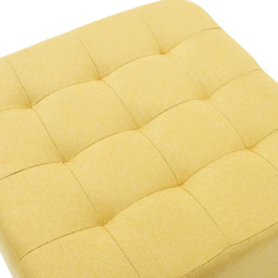 Living and Home Yellow Linen Wooden Footstool - Wilko - thumbnail 5