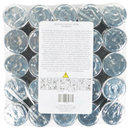 White Unscented Tealights White 100 - Wilko - thumbnail 3