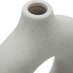 Living and Home White Nordic Style Ceramic Round Vase - Size: 14 x 13 x 2cm - Wilko - thumbnail 4