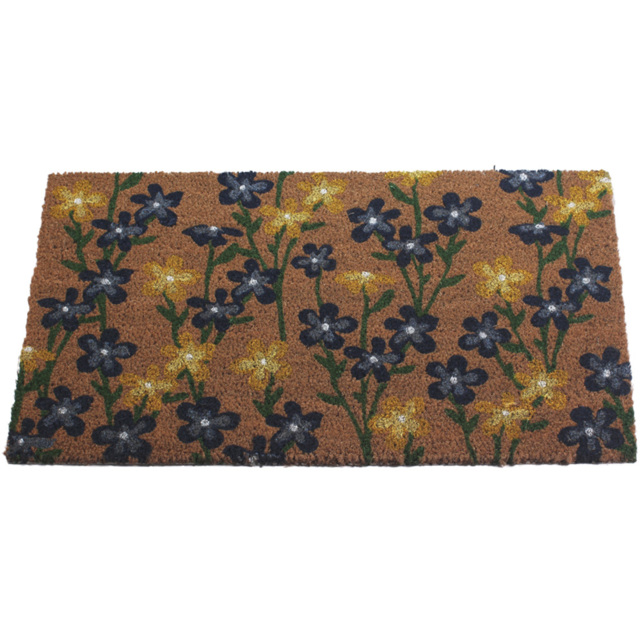 RHS Spring Flowers Latex Backed Door Mat 45 x 75cm - Size: 45 x 75 x 1.5cm - Multi - Wilko - image 1