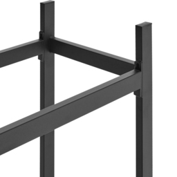 Living and Home Black Metal Powder Coated Firewood Rack Garden Log Holder - Size: 123 x 122 x 36cm - Wilko - thumbnail 6