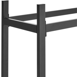 Living and Home Black Metal Powder Coated Firewood Rack Garden Log Holder - Size: 123 x 122 x 36cm - Wilko - thumbnail 5