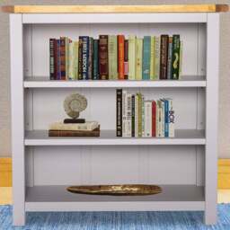 Argenta 3 Shelf Light Grey Bookcase - Wilko