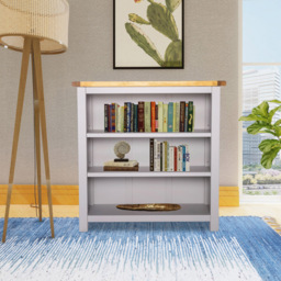 Argenta 3 Shelf Light Grey Bookcase - Wilko - thumbnail 7