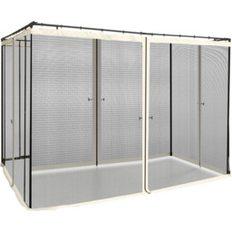 Outsunny 3 x 3m Mesh Mosquito Netting Screen Wall - Cream - Wilko - thumbnail 1