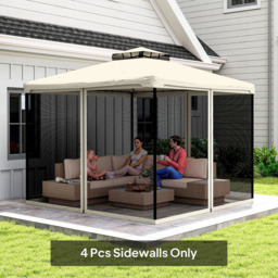 Outsunny 3 x 3m Mesh Mosquito Netting Screen Wall - Cream - Wilko - thumbnail 3