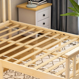 Vida Designs Milan Double Pine High Foot Wooden Bed Frame - Brown - Wilko - thumbnail 4