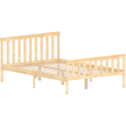 Vida Designs Milan Double Pine High Foot Wooden Bed Frame - Brown - Wilko - thumbnail 3