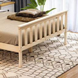 Vida Designs Milan Double Pine High Foot Wooden Bed Frame - Brown - Wilko - thumbnail 5