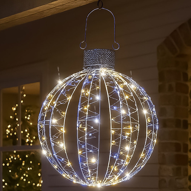 Xmas Haus 120 White and 120 Warm White Micro LED Ball Light 50cm - Size: 470 x 500 x 500cm - Wilko - image 1