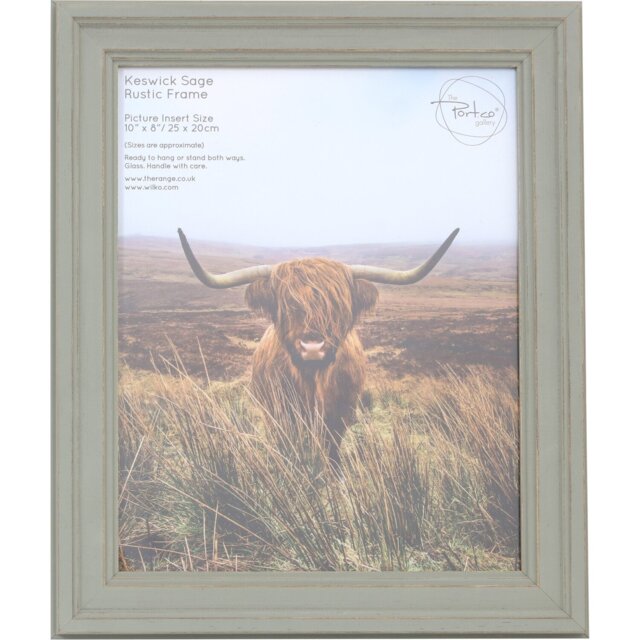 Keswick Sage Rustic Frame - Sage/10x8in - Size: 10 x 8 Inch - The Port. Co Gallery - Wilko - image 1