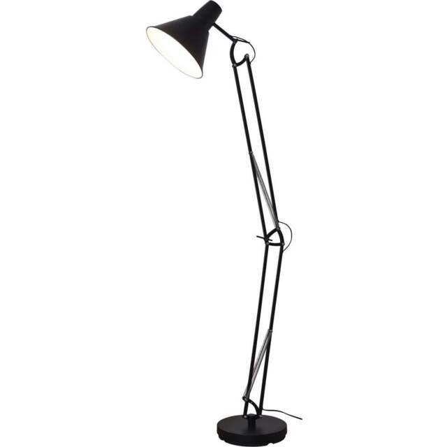Jenson Retro Black Floor Lamp - Wilko