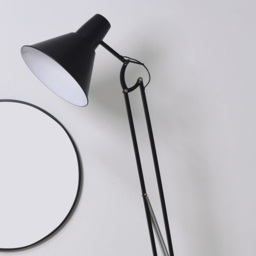 Jenson Retro Black Floor Lamp - Wilko - thumbnail 6