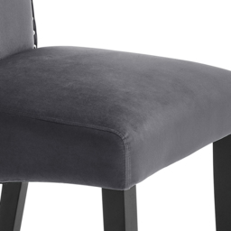 Living and Home Set of 2 Dark Grey Velvet Dining Chair - Size: 102.0 cm x 46.0 cm x 60.0 cmcm - Wilko - thumbnail 7